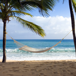 The beach at Curtain Bluff